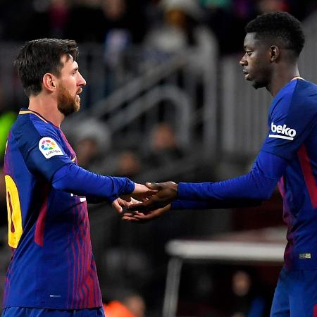 Dembélé entra no lugar de Messi no jogo entre Barcelona e Celta Dembélé entra no lugar de Messi no jogo entre Barcelona e Celta