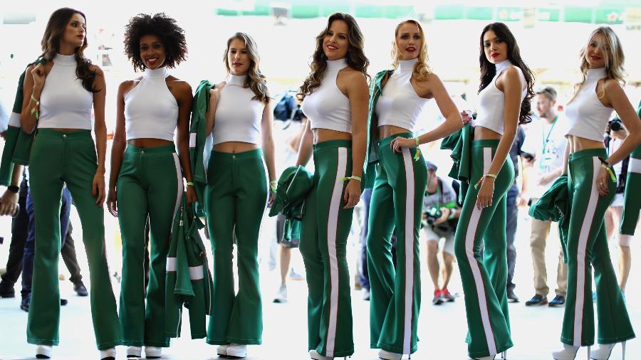 Grid girls participam do GP Brasil de Fórmula 1 de 2017 - Mark Thompson/Getty Images