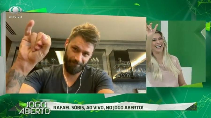 Rafael Sóbis participa do Jogo Aberto e cobra Renata Fan ao  vivo - Reprodução/Band