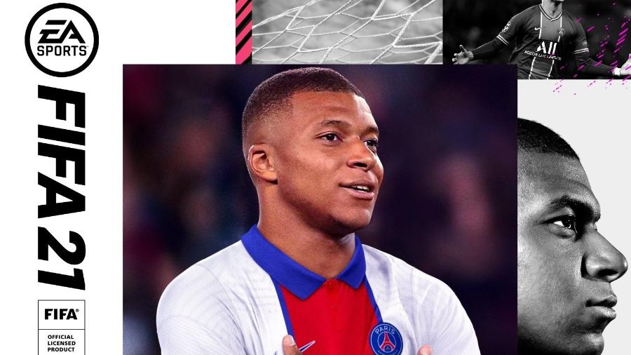 Mbappé, do PSG, está na capa de FIFA 21