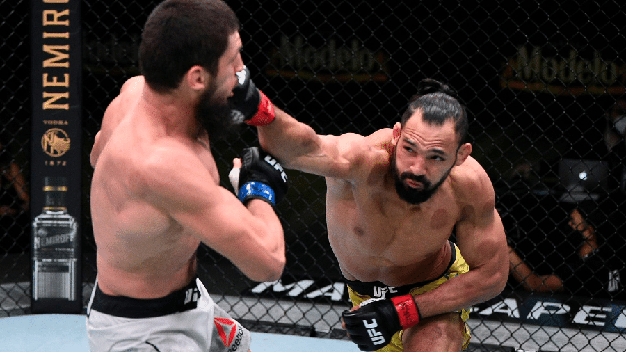 05.09.2020 - Michel Pereira enfrenta Zelim Imadaev no card do UFC Las Vegas 9 - Reprodução/UFC