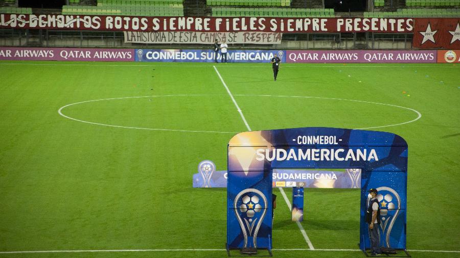 Estádio Olímpico de la UCV pronto para receber Caracas x Vasco da Gama pela Copa Sul-Americana 2020 - Divulgação/Conmebol