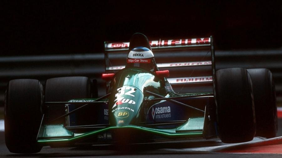 Michael Schumacher pilotando a Jordan-Ford 191 em 1991 - Getty Images