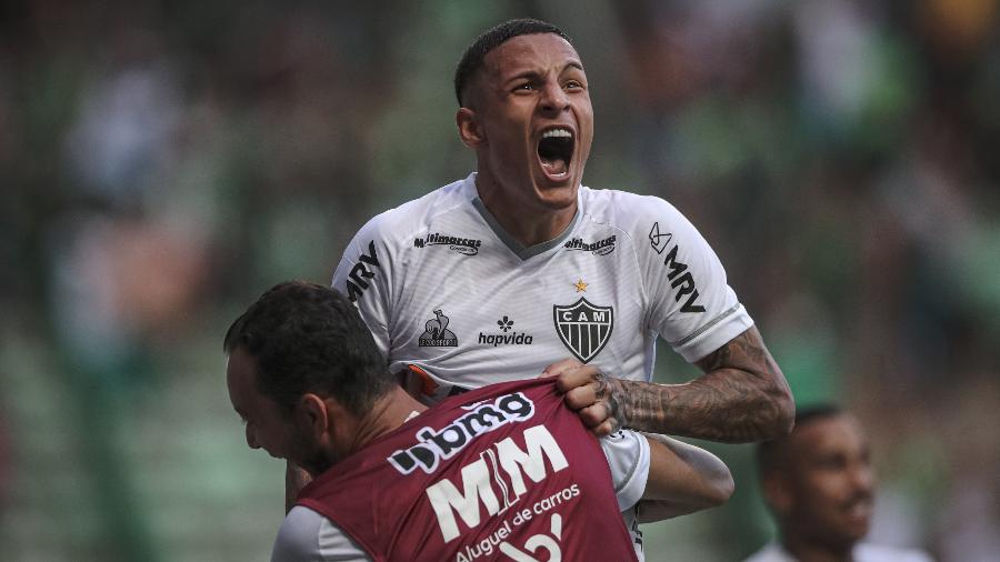 Guilherme Arana comemora gol do Atlético-MG contra o América-MG - PEDRO SOUZA / ATLÉTICO