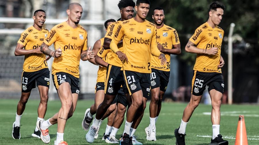 Elenco do Santos em treino no CT Rei Pelé - Ivan Storti/ Santos FC