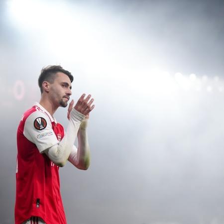 Fábio Vieira durante partida entre Arsenal e Zurich - John Walton - PA Images via Getty Images
