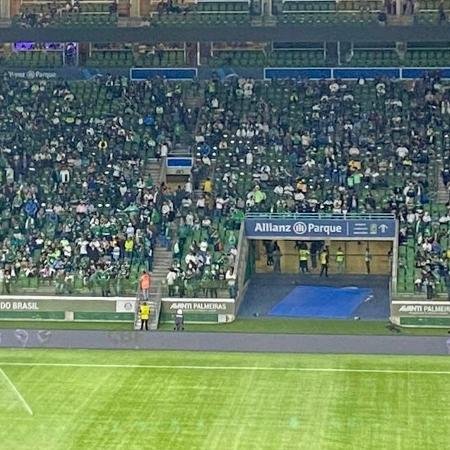 Marca Allianz Parque em jogo da Copa do Brasil - Reprodução