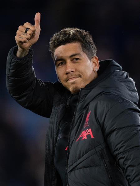 Roberto Firmino, do Liverpool, em jogo contra o Leicester pelo Campeonato Inglês - Joe Prior/Visionhaus via Getty Images