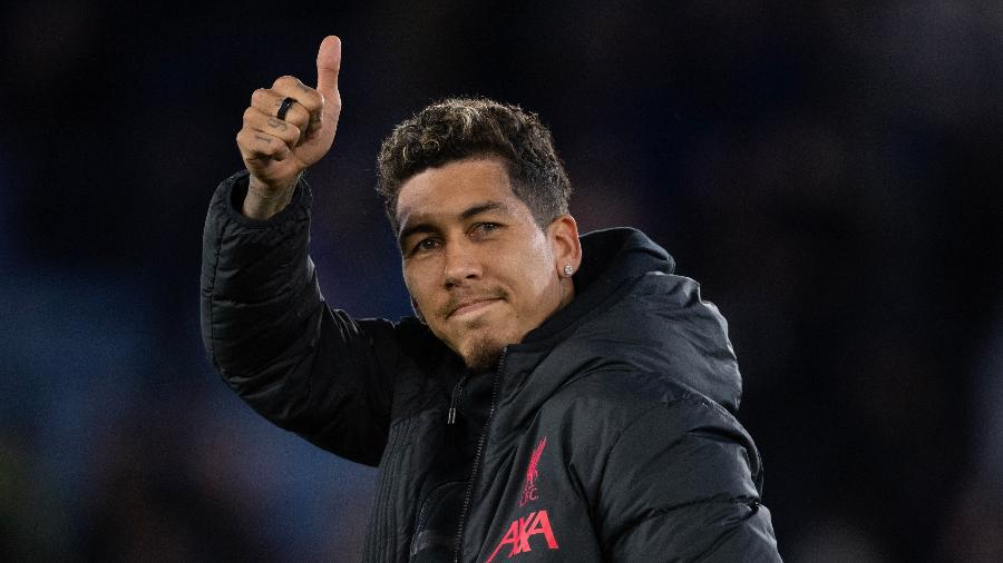 Roberto Firmino, do Liverpool, em jogo contra o Leicester pelo Campeonato Inglês