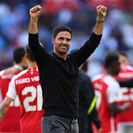 Mikel Arteta renovou com o Arsenal até 2027 - Robin Jones/Getty Images