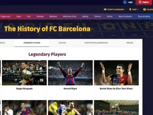 Reprodução/site oficial do Barcelona