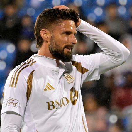 Giroud, jogador do Los Angeles FC, durante jogo da MLS Giroud, jogador do Los Angeles FC, durante jogo da MLS