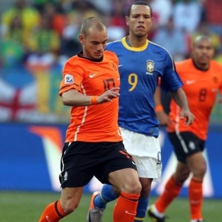 Sneijder, durante Brasil x Holanda nas quartas de final da Copa de 2010 - Flávio Florido/UOL