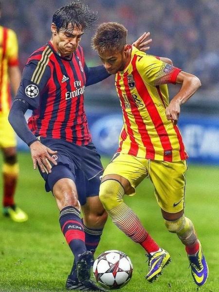 Kaká brinca com entrada "com carinho" em Neymar - Reprodução/Instagram
