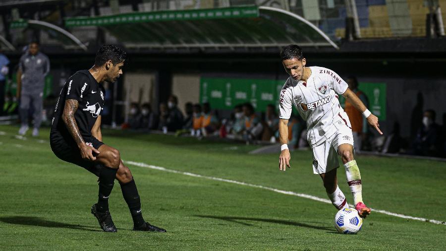 Gabriel Teixeira, do Fluminense, no duelo contra o Red Bull Bragantino, pela Copa do Brasil - Lucas Merçon / Fluminense F.C.