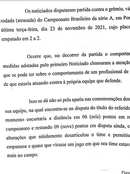 Fla abogado demanda a Renato de STJD por conducta contra Grêmio – 26/11/2021
