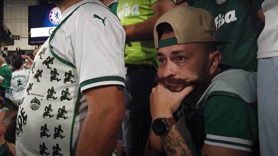 Fred, dos Desimpedidos, acompanhou a final do Mundial, entre Palmeiras e Chelsea, em Abu Dhabi  - Reprodução