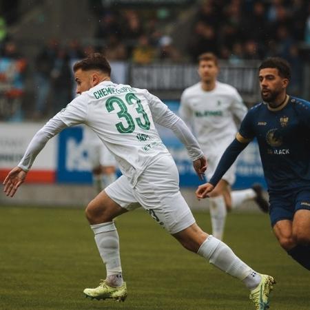 Denis Japel, do Chemie Leipzig, caiu desacordado durante jogo da quarta divisão do Alemão - Divulgação/BSG Leipzig