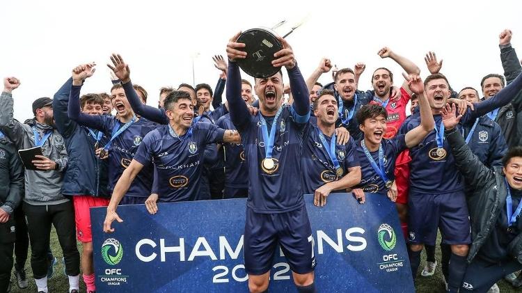 Auckland City celebrating the OFC Champions League title - Reproduction/Instagram - Reproduction/Instagram