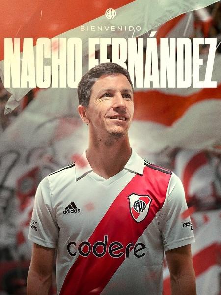 Nacho Fernández está de volta ao River Plate, após dois anos no Atlético-MG - Divulgação/River Plate