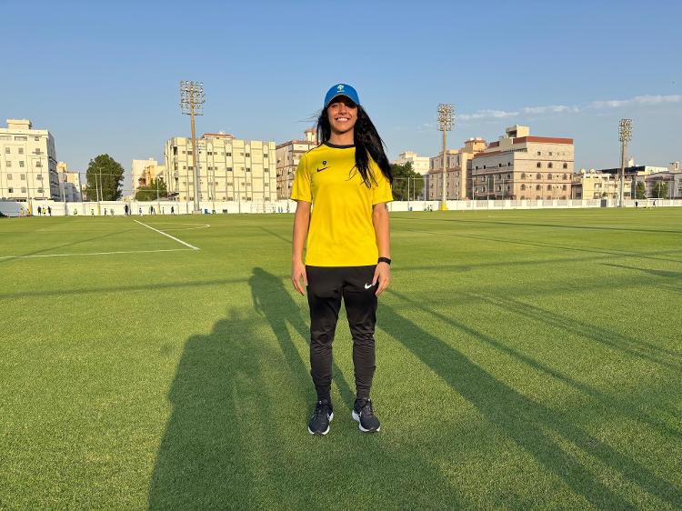 Letícia Nunes, jogadora brasileira do Al Ittihad, clube de Jedá Letícia Nunes, jogadora brasileira do Al Ittihad, clube de Jedá