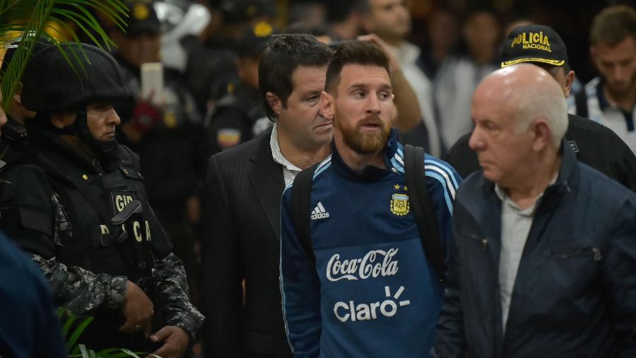 Messi chega ao Equador com a seleção argentina - Rodrigo Buendia/AFP