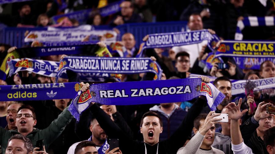 Torcida do Real Zaragoza durante partida contra Real Madrid em janeiro de 2020 - REUTERS/Juan Medina