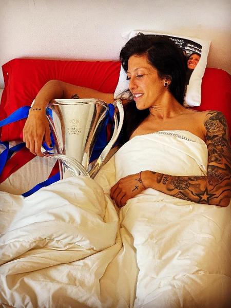 Jenni Hermoso, do Barcelona, comemora título da Liga dos Campeões Feminina  - Instagram