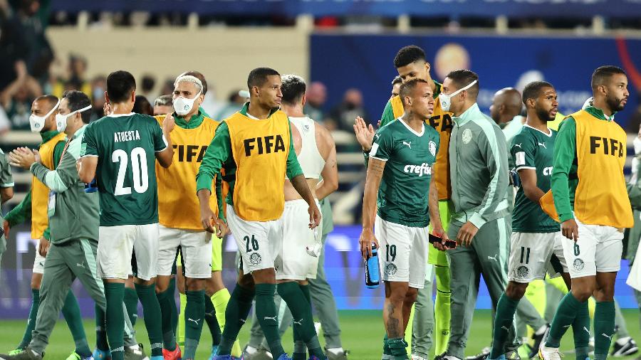 Jogadores do Palmeiras comemoram vaga na final do Mundial de Clubes - Francois Nel/Getty Images