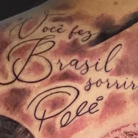 Richarlison exibe tatuagem e homenageia Pelé após morte - Reprodução