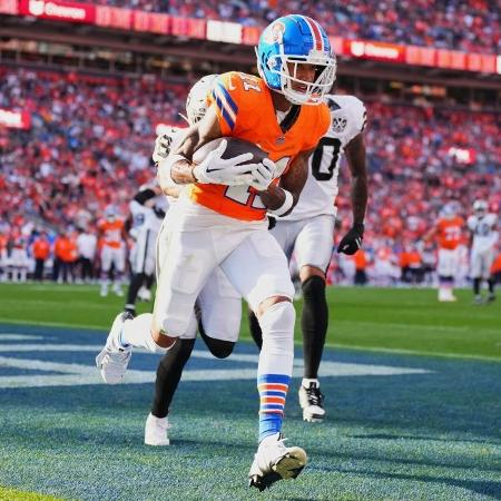 Josh Reynolds marcou um touchdown no início de outubro, na vitória dos Broncos sobre os Raiders