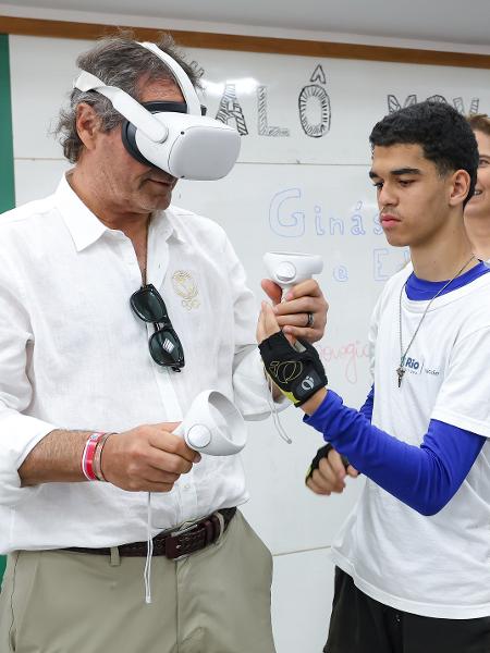 Neven Ilic durante visita ao GEO Isabel Salgado, no Parque Olímpico