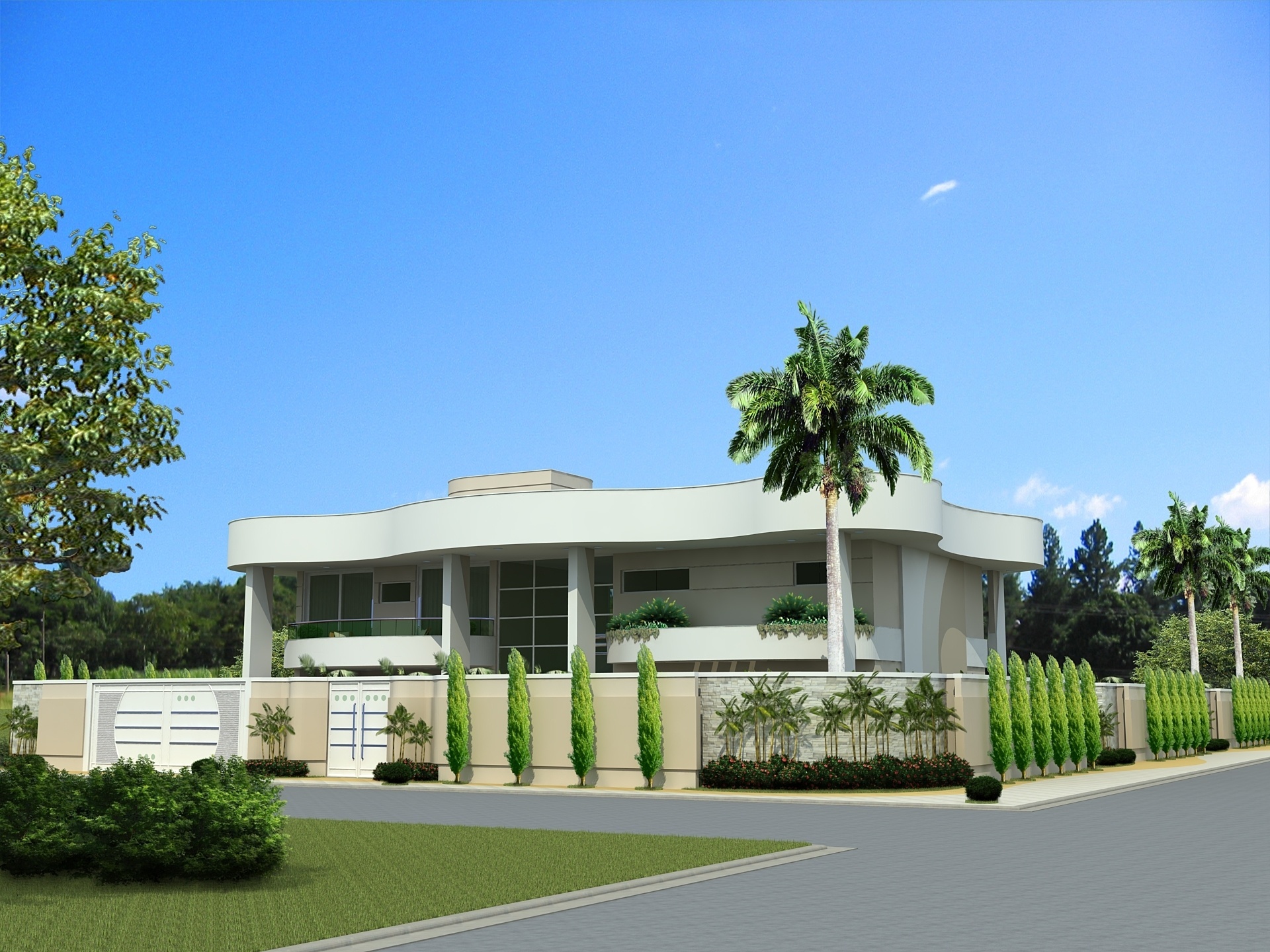 Projeto da casa do brasileiro Ismaily que está sendo construída no interior de Mato Grosso do Sul - Divulgação