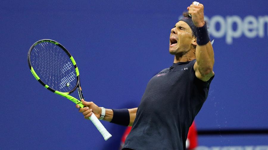 Rafael Nadal comemora vitória sobre Taro Daniel no US Open - Richard Heathcote/AFP