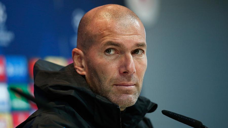 Zidane durante coletiva de imprensa pelo Real Madrid - Gonzalo Arroyo Moreno/Getty Images