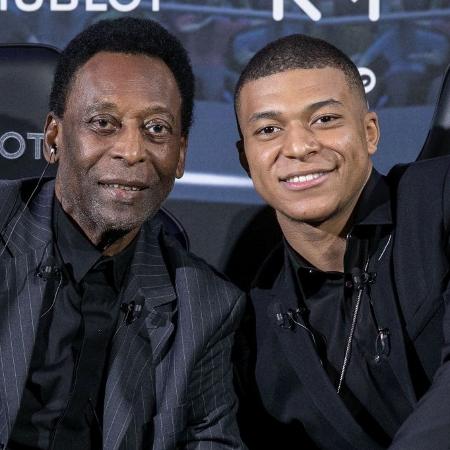 Pelé e Mbappé se encontraram em Paris, em 2019, em um evento de uma relojoaria suíça - Marc Piasecki/Getty