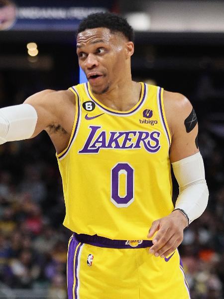 Russell Westbrook, nove vezes All-Star da NBA, fez 52 jogos pelos Los Angeles Lakers nesta temporada. - Andy Lyons/Getty Images