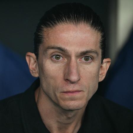 Filipe Luís, técnico do Flamengo, durante jogo contra a LDU Filipe Luís, técnico do Flamengo, durante jogo contra a LDU
