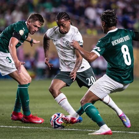 João Pedro durante sua estreia pelo Chelsea contra o Palmeiras, no Mundial de Clubes João Pedro durante sua estreia pelo Chelsea contra o Palmeiras, no Mundial de Clubes