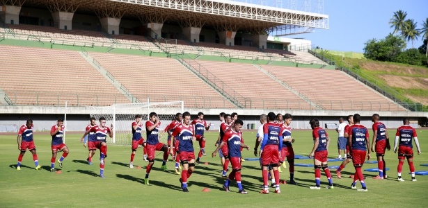 Jogadores do Bahia treinam em Pituaçu para o jogo contra o Confiança - Felipe Oliveira/Divulgação/EC Bahia