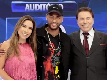 Silvio Santos revelou clube do coração em visita de Neymar ao programa