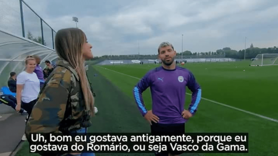 Atacante Sergio Agüero revela que acompanhava o Vasco por causa do Romário - Reprodução/Instagram