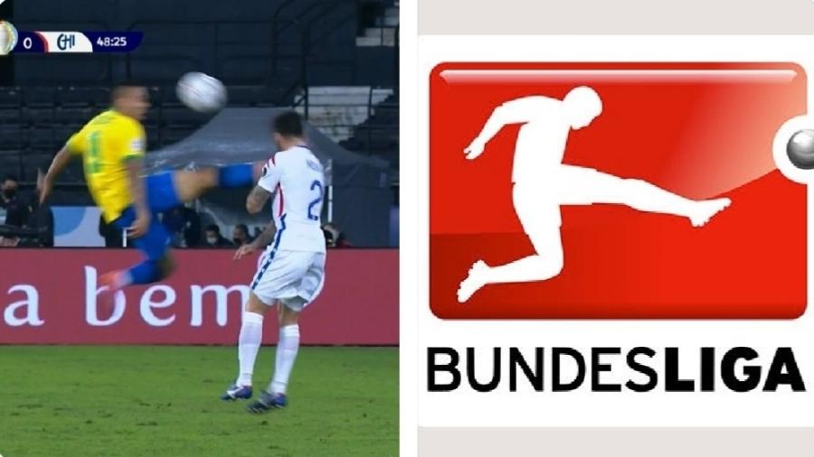 Entrada de Gabriel Jesus é comparada a logo do Campeonato Alemão - Reprodução/Twitter