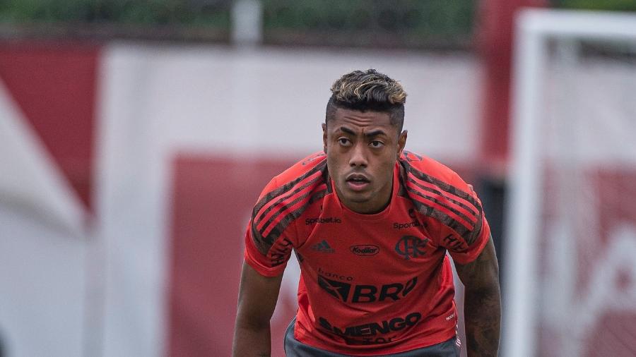 Bruno Henrique em treino do Flamengo - Alexandre Vidal/CRF
