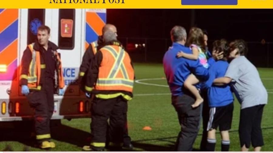 Ataque a faca em jogo de futebol quase termina em tragédia no Canadá - Reprodução/National Post