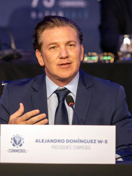 Alejandro Domínguez, presidente da Conmebol, durante congresso da entidade - Divulgação