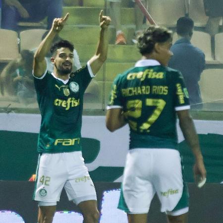 Flaco López comemora gol em Palmeiras x Ituano, partida do Campeonato Paulista
