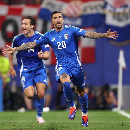 Zaccagni comemora gol da Itália contra a Croácia - Alex Pantling - UEFA/UEFA via Getty Images