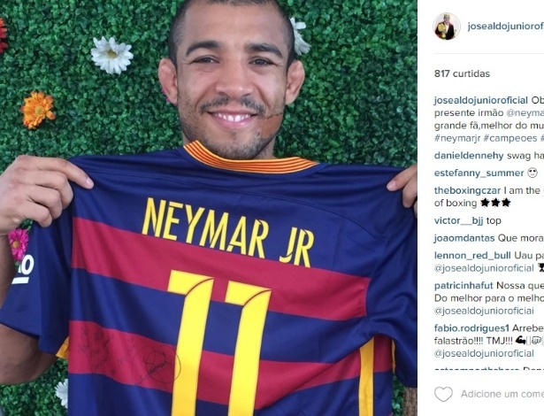 José Aldo agradeceu o presente enviado por Neymar  - Reprodução/Instagram