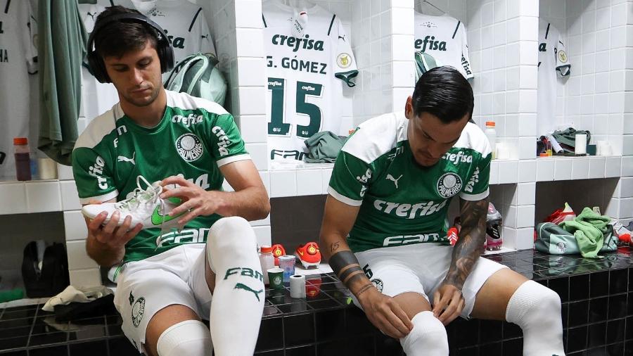 Kuscevic e Gustavo Gómez (D) preparam-se para jogo do Palmeiras - Cesar Greco/Palmeiras